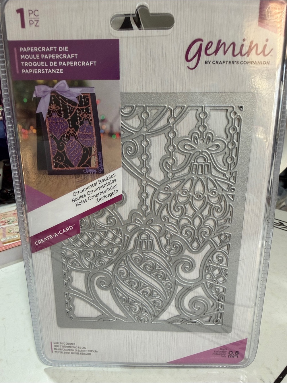 Crafters Companion Ornamental Baubles Create-a-card Die